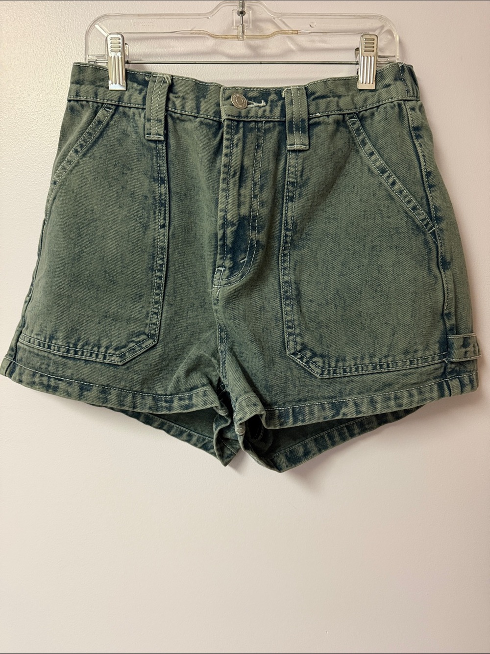 Wild Fable High-Waist Utility Denim Shorts - Stone Wash